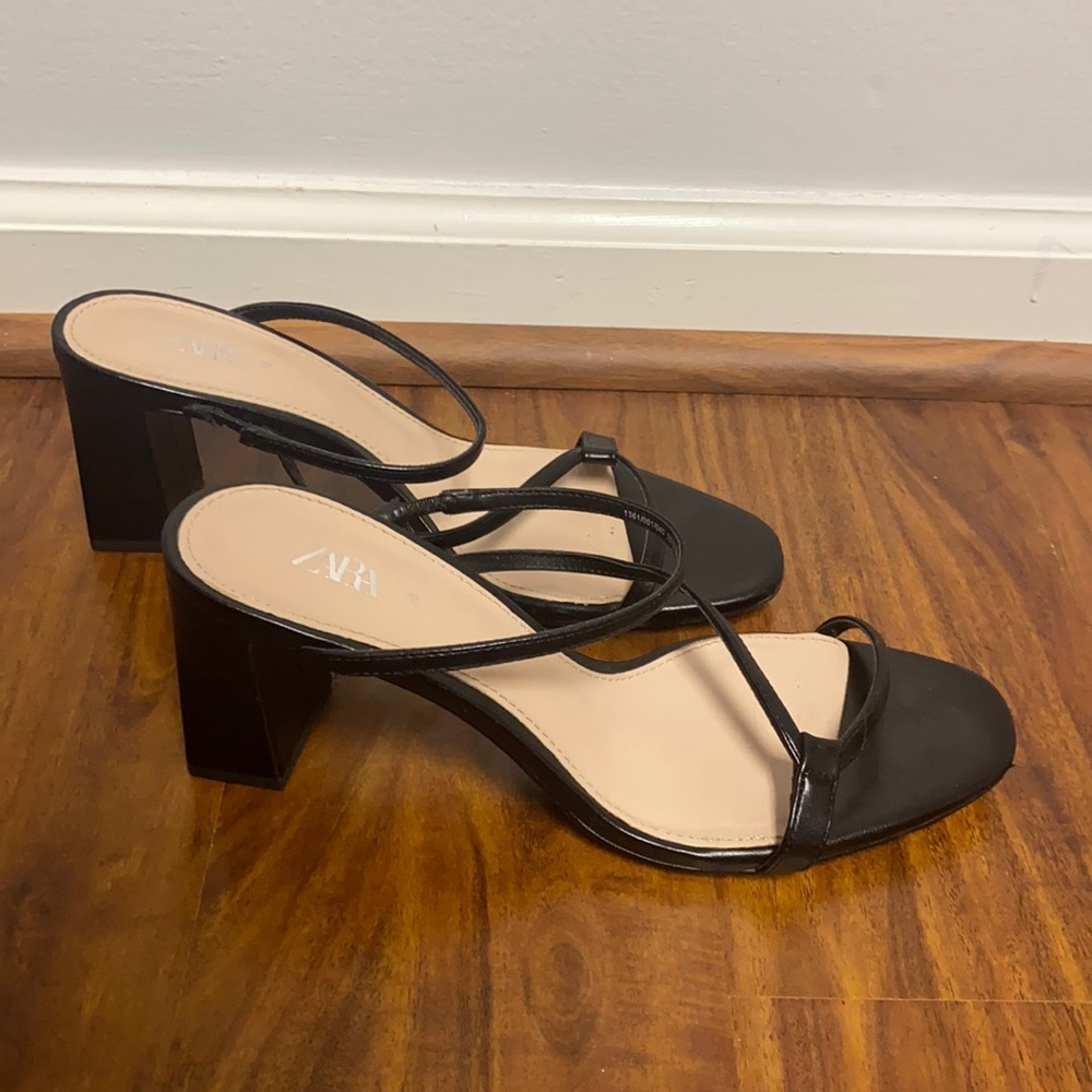 Zara black heels - 38 (7.5)